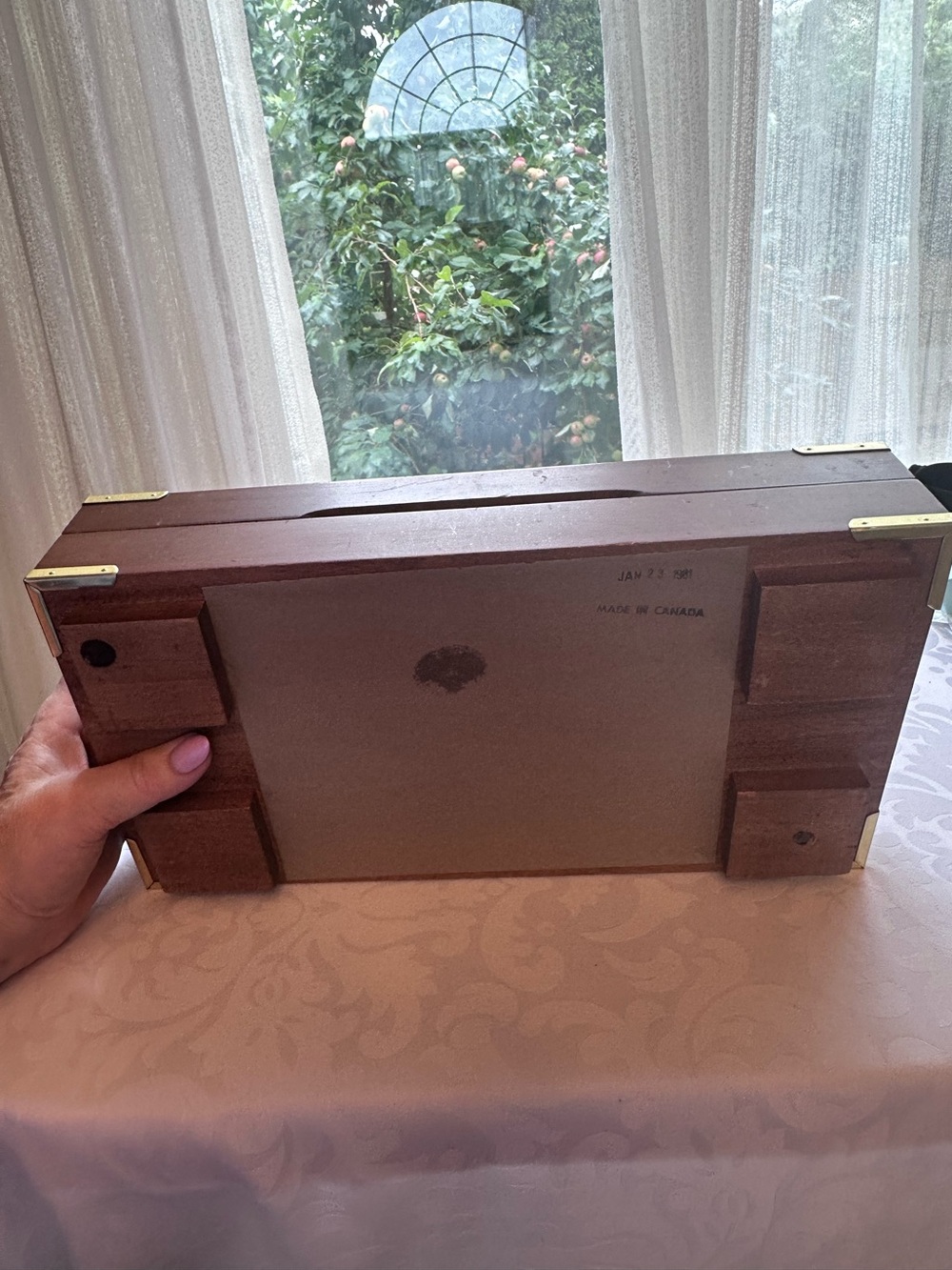 Wood Jewellery Box, assorted Jewellery: 10 earring pairs, necklace ring bracelet - Picture 11 of 11